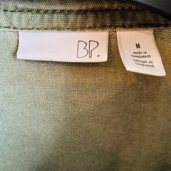 BP Women's Utility Jacket Military Green Cargo Zip Up Size M - Picture 4 of 8